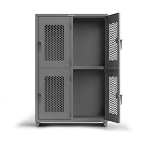 48 inch Double-Tier Ventilated 4 Compartment Locker