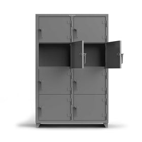 48 inch 4-Tier 8 Compartment Locker