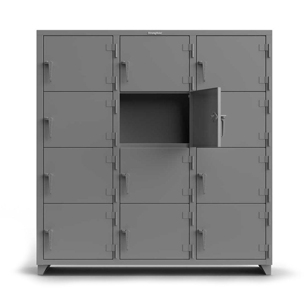 Buy brown 72 inch 4-Tier 12 Compartment Locker