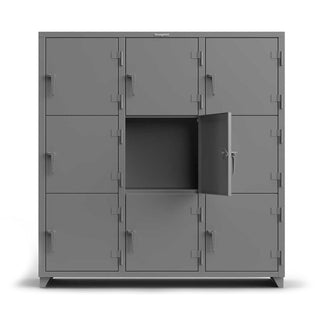72 inch Triple-Tier 9 Compartment Locker