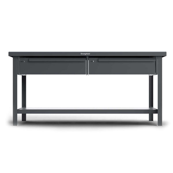 7 GA Industrial Shop Table with 2 Drawers