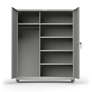 60 inch Extra Heavy Duty Uniform Cabinet with 5 Shelves & Hanger Rod