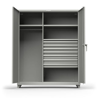 60 inch Industrial Uniform Cabinet with 7 Drawers