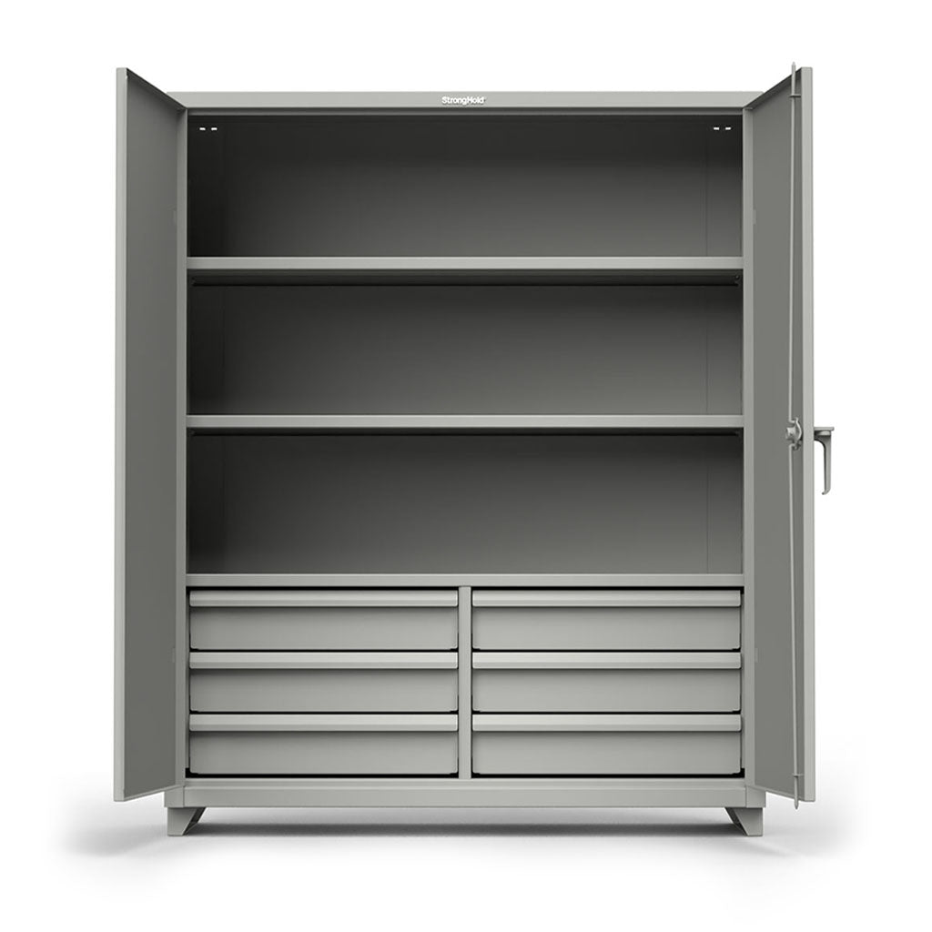 60 inch Extra Heavy Duty Cabinet with 3 Shelves & 6 Half-Width Drawers