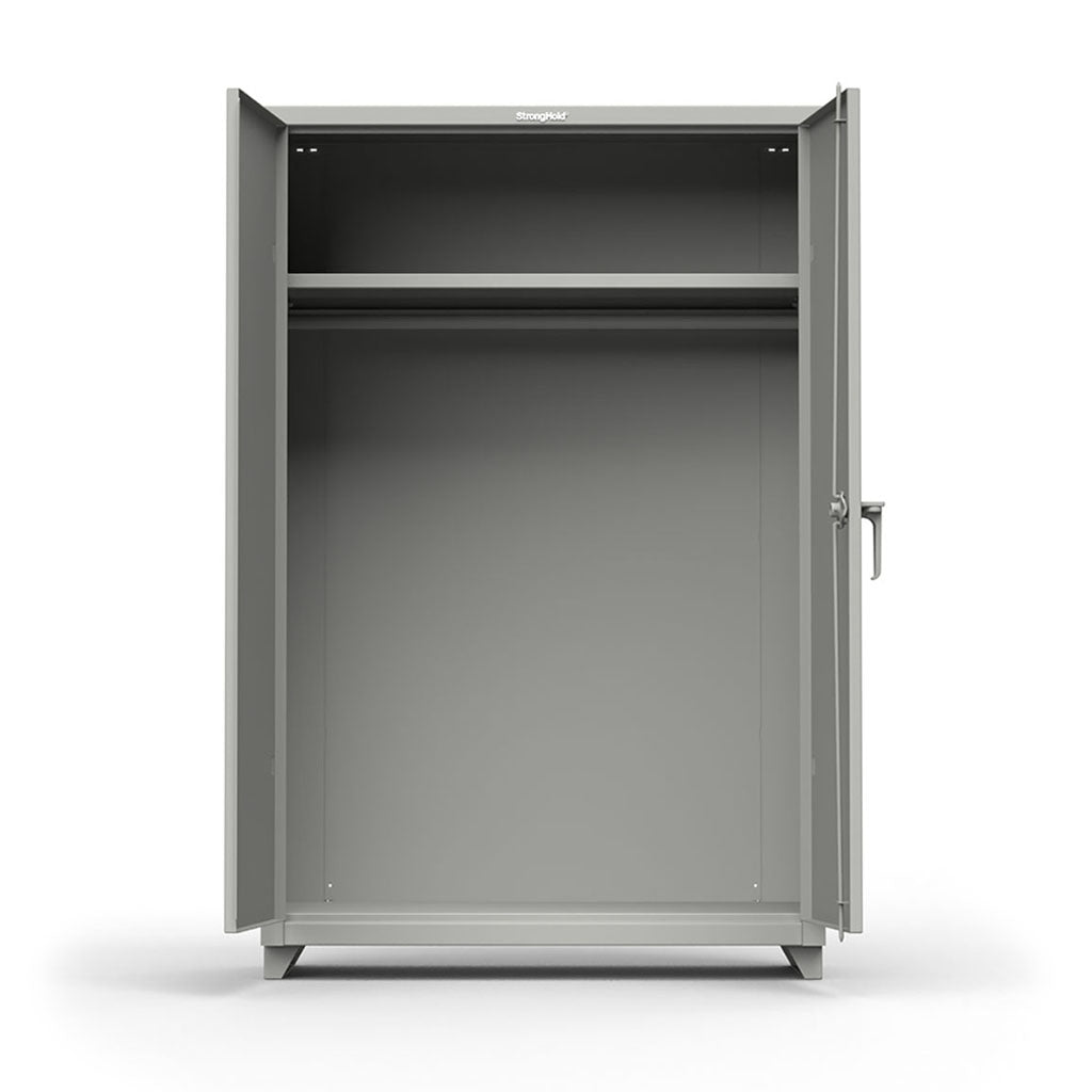 Buy white 48 inch Industrial Uniform Cabinet with Hanger Rod