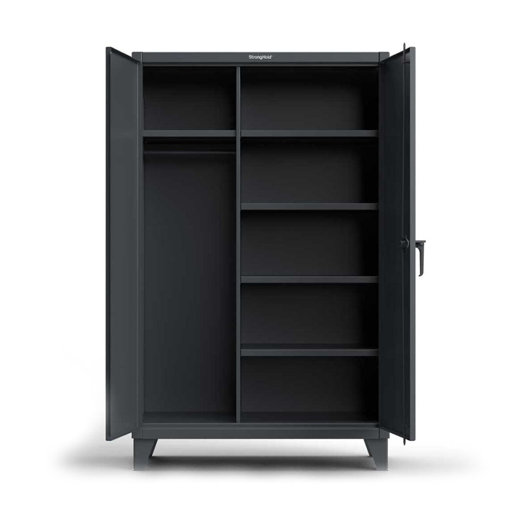 48 inch Extreme Duty Uniform Cabinet with 5 shelves & Hanger Rod