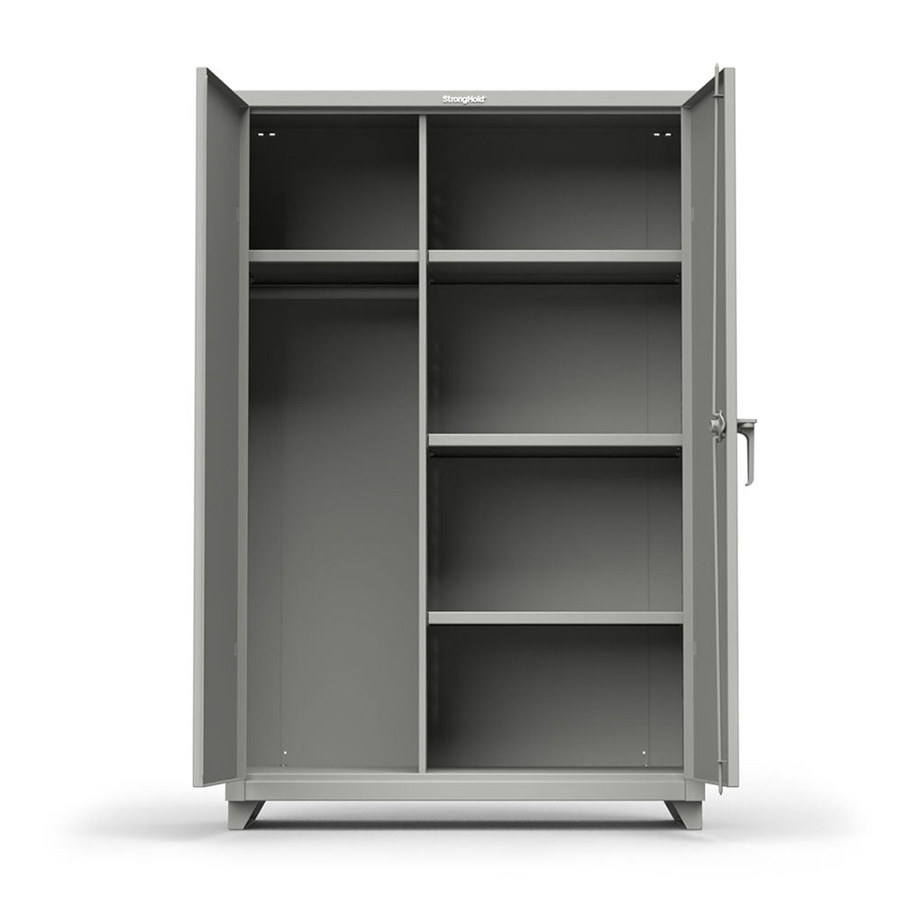 48 inch Extra Heavy Duty Uniform Cabinet with 4 Shelves & Hanger Rod