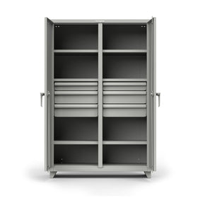 48 inch Industrial Double Shift Cabinet with 6 Shelves & Drawers