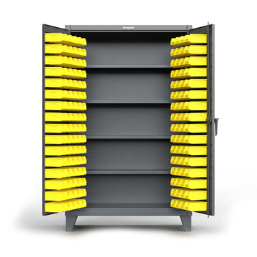 48 inch 144 Bin Industrial Cabinet with 4 Shelves