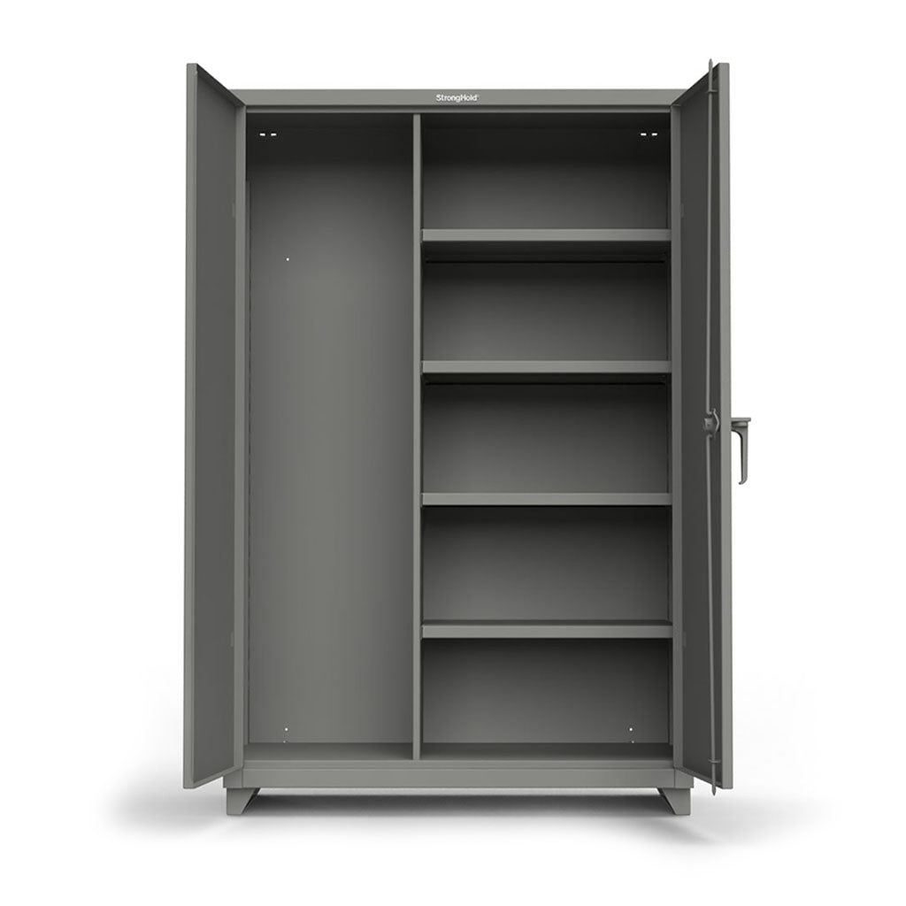 Buy dusty-gray 48 inch Extra Heavy Duty Janitorial Storage Cabinet with 4 shelves