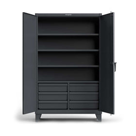 48 inch Extreme Duty Cabinet with 4 Shelves & 6 Half-Width Drawers
