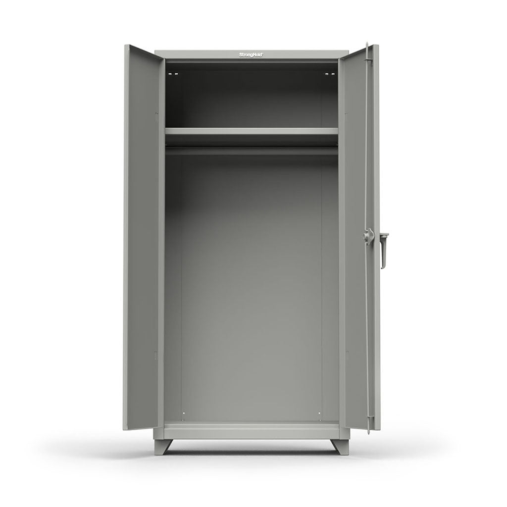 35 inch Industrial Uniform Cabinet with Full Shelf and Hanger Rod