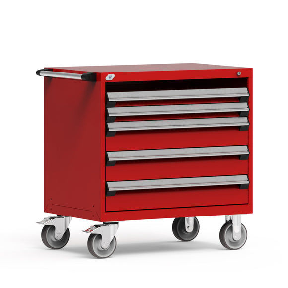 36" Mobile 4-Drawer HDR Steel Cabinet on 6" Casters HDC-R5BEE-3016