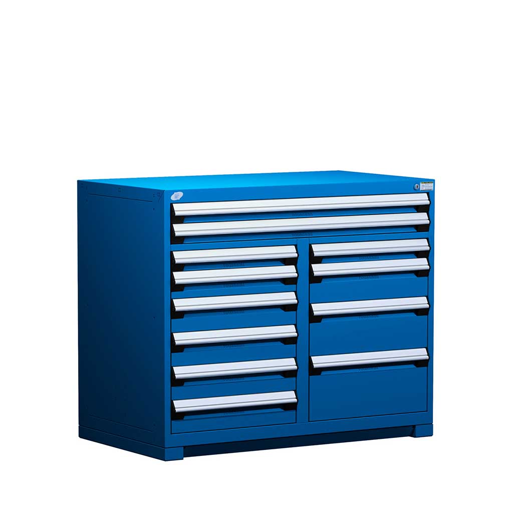 48" 12-Drawer HDR Cabinet with Compartments, Forklift Base HDC-R5KHE-3809