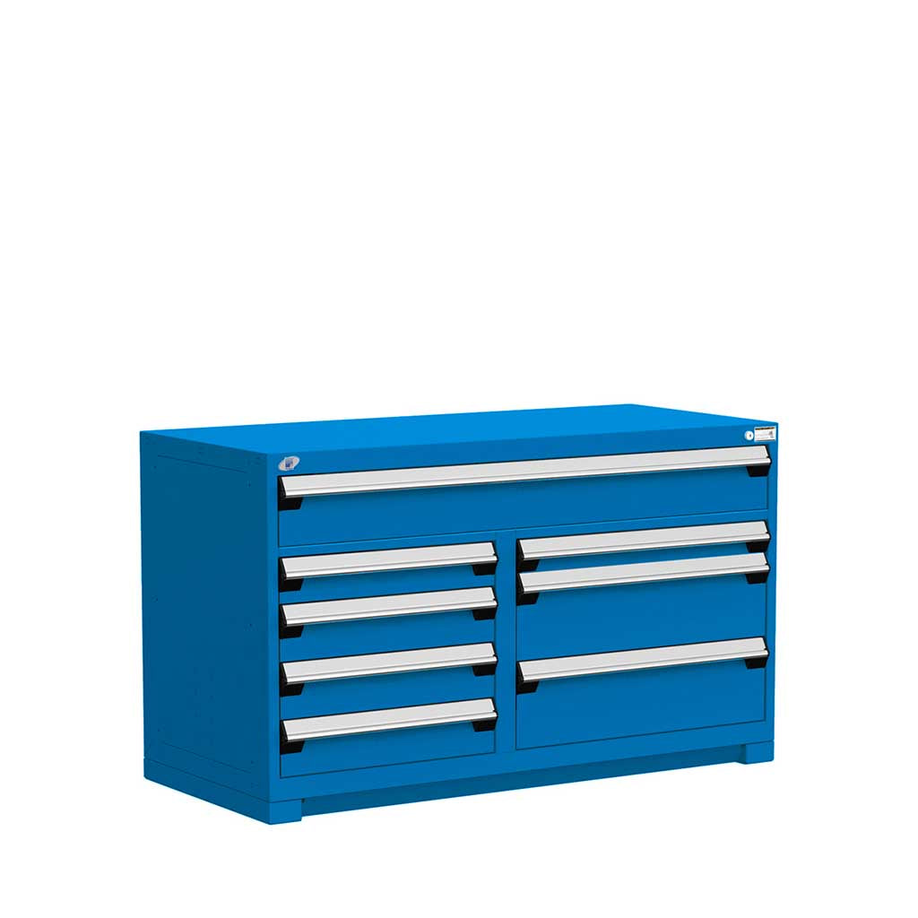 54" 8-Drawer HDR Cabinet with Compartments, Forklift Base HDC-R5KJE-3001