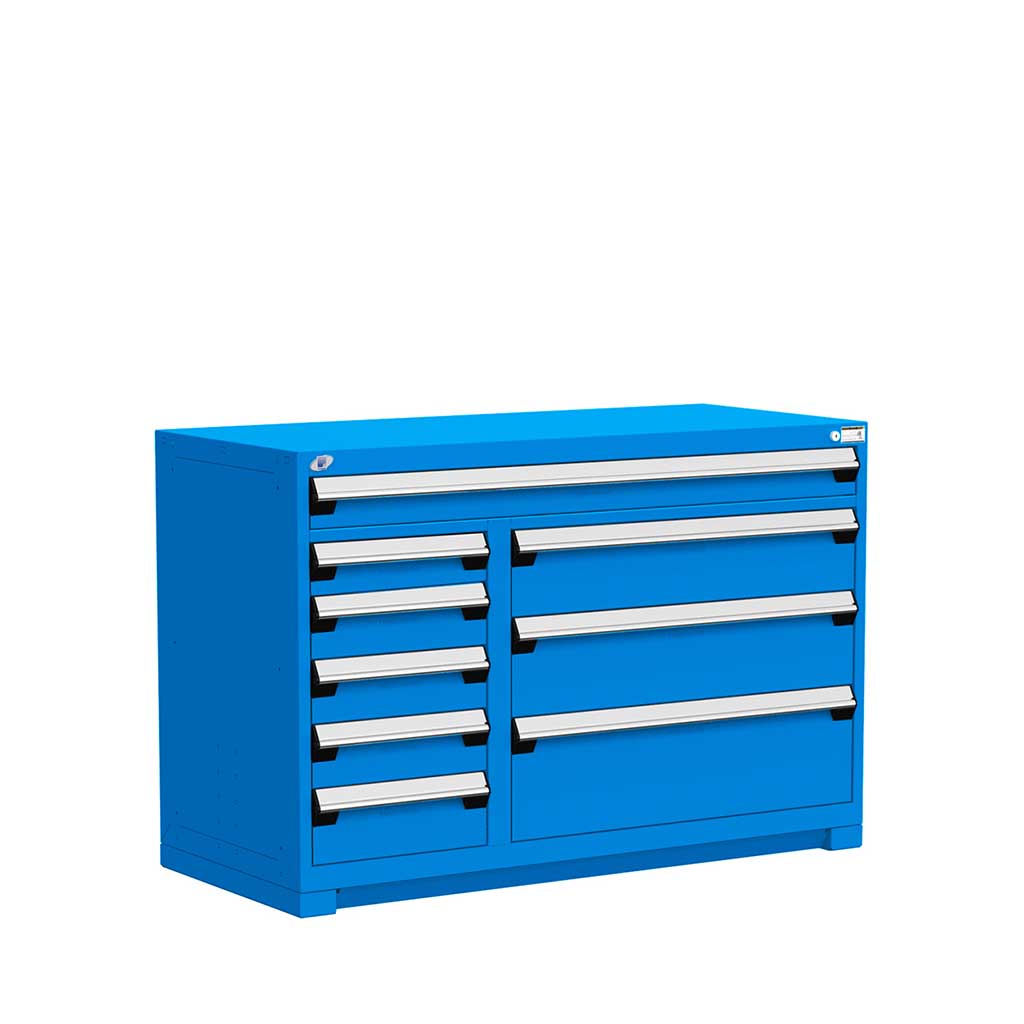 54" 9-Drawer HDR Cabinet with Compartments, Forklift Base HDC-R5KJE-3403