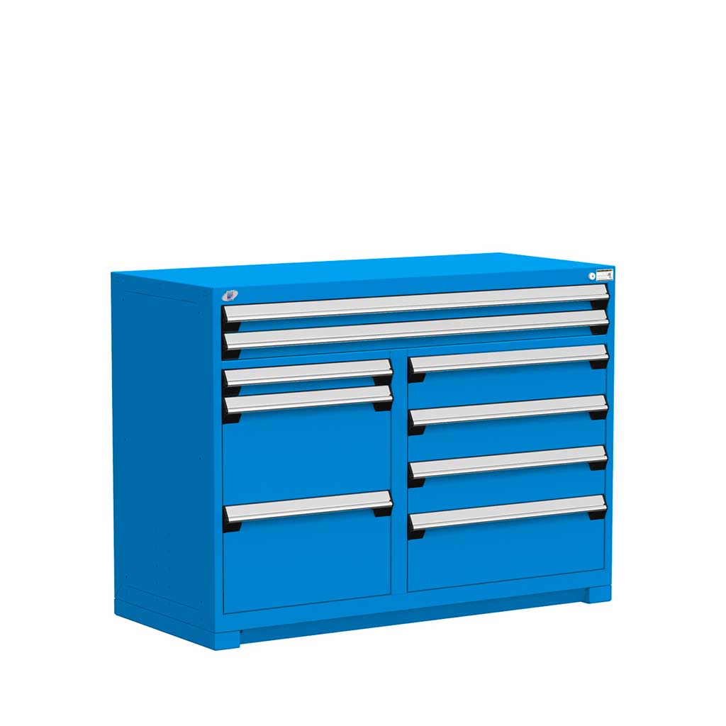 54" 9-Drawer HDR Cabinet with Compartments, Forklift Base HDC-R5KJE-3801