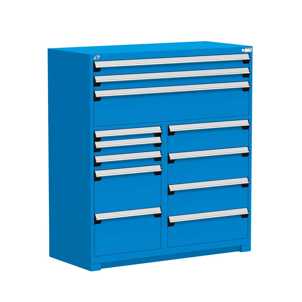 54" 12-Drawer HDR Cabinet with Compartments, Forklift Base HDC-R5KJE-5801
