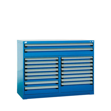 60" 18-Drawer HDR Cabinet with Compartments, Forklift Base HDC-R5KKE-4403