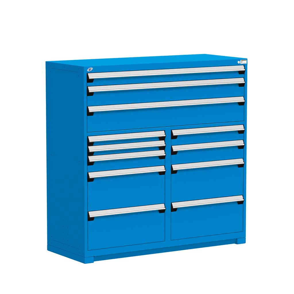 60" 12-Drawer HDR Cabinet with Compartments, Forklift Base HDC-R5KKE-5819
