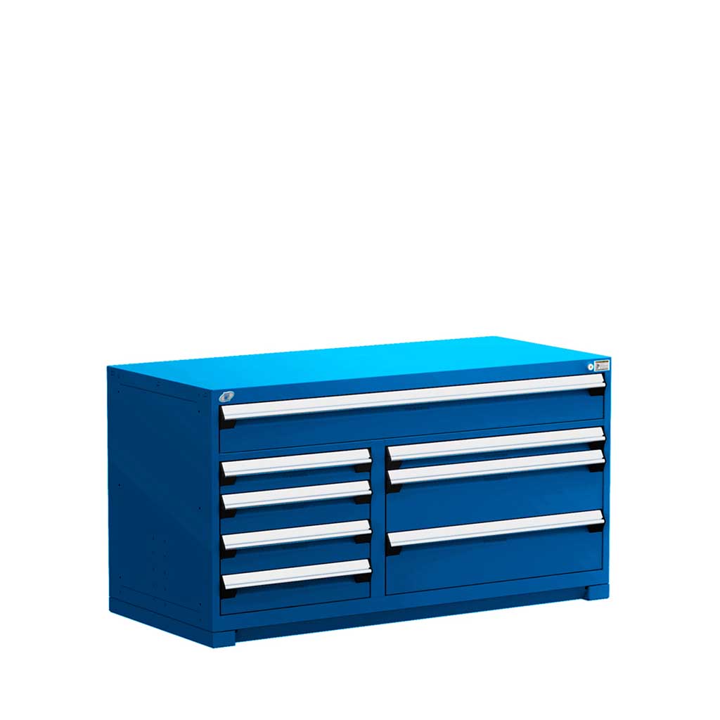 60" 8-Drawer HDR Cabinet with Compartments, Forklift Base HDC-R5KKE-3007