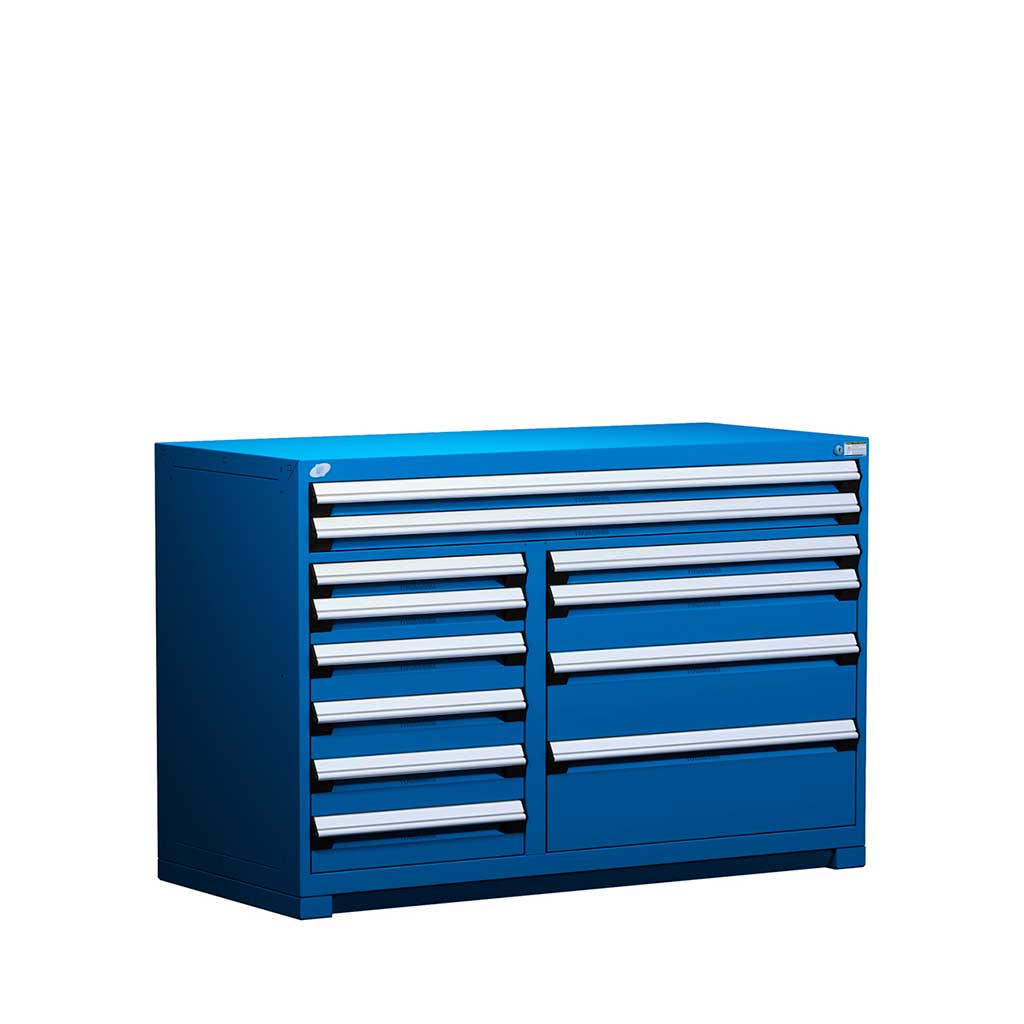 60" 12-Drawer HDR Cabinet with Compartments, Forklift Base HDC-R5KKE-3809