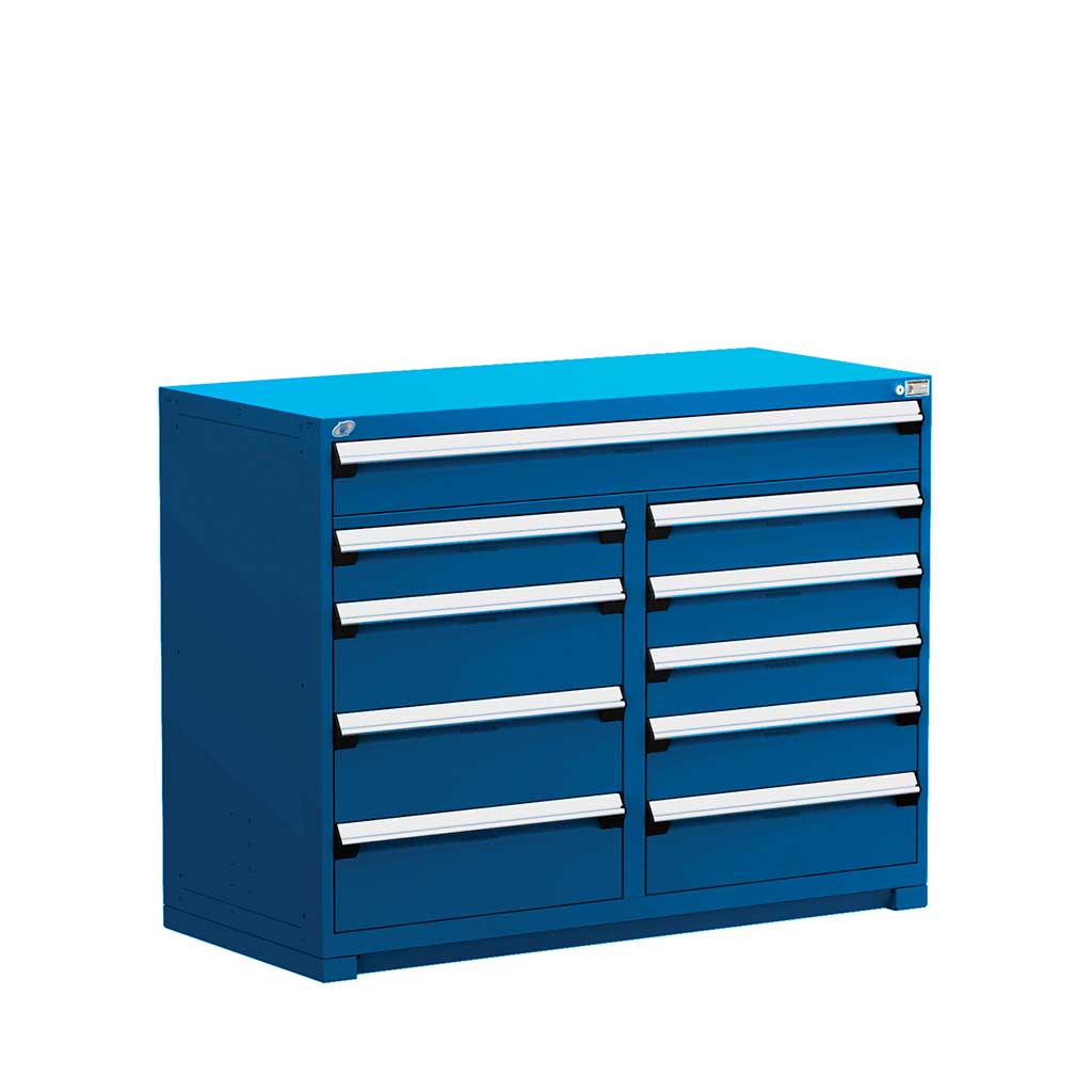 60" 10-Drawer HDR Cabinet with Compartments, Forklift Base HDC-R5KKG-4407