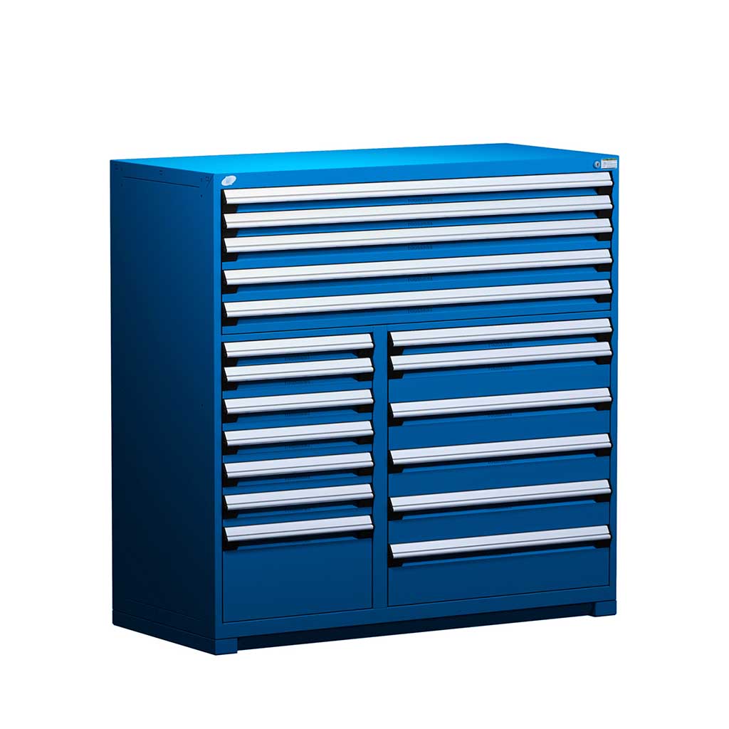 60" 18-Drawer HDR Cabinet with Compartments, Forklift Base HDC-R5KKE-5813