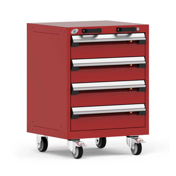 24" Mobile 4-Drawer HDR Steel Cabinet on 4" Casters HDC-R5BCD-2802