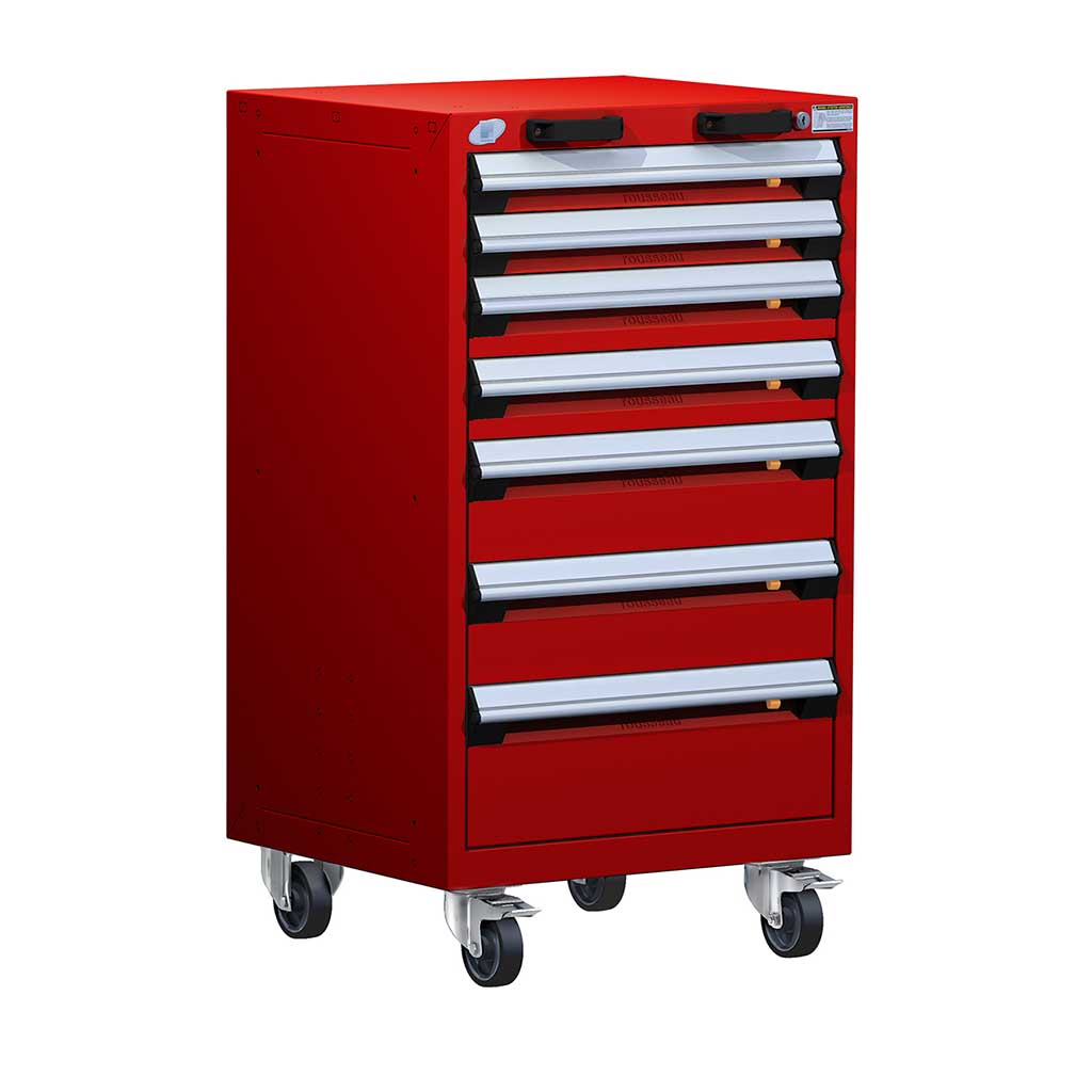 24" Mobile 7-Drawer HDR Steel Cabinet on 4" Casters HDC-R5BCG-3851