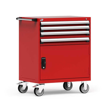 30" Mobile 4-Drawer Door HDR Steel Cabinet on Casters HDC-R5BDD-3806