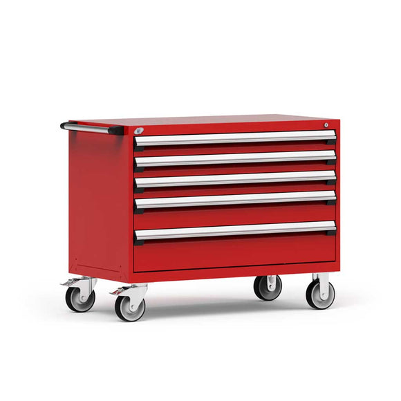 48" Mobile 5-Drawer HDR Steel Cabinet on 6" Casters HDC-R5BHG-3011
