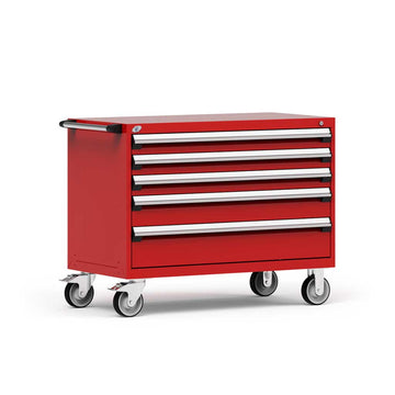 48" Mobile 5-Drawer HDR Steel Cabinet on 6" Casters HDC-R5BHE-3012