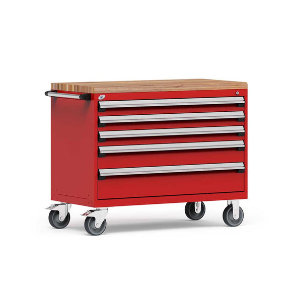 48" Mobile 5-Drawer HDR Steel Cabinet on 6" Casters HDC-R5BHE-3021