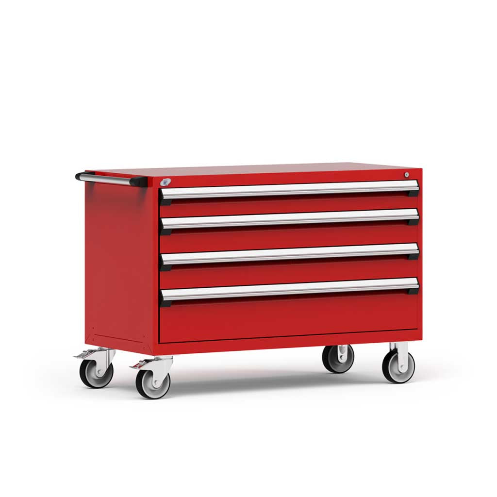 54" Mobile 4-Drawer HDR Steel Cabinet on 6" Casters HDC-R5BJG-3005
