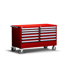 60" Mobile 12-Drawer HDR Steel Cabinet on 6" Casters HDC-R5DKG-3001