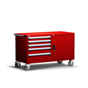60" Mobile Double-Bank 5-Drawer Door HDR Steel Cabinet HDC-R5DKG-3007