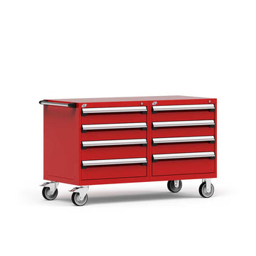 60" Mobile 8-Drawer HDR Steel Cabinet on 6" Casters HDC-R5DKG-3011