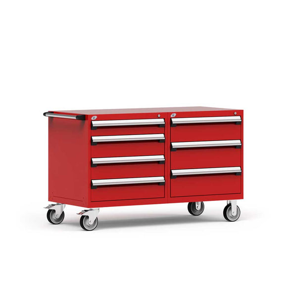 60" Mobile 7-Drawer HDR Steel Cabinet on 6" Casters HDC-R5DKG-3013