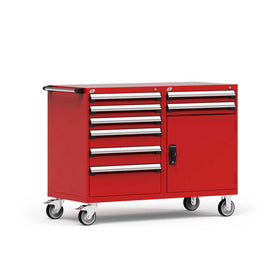 48" Mobile Double-Bank 8-Drawer Door HDR Steel Cabinet HDC-R5DHG-3801