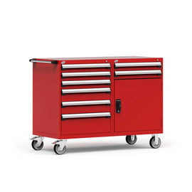 60" Mobile Double-Bank 8-Drawer Door HDR Steel Cabinet HDC-R5DKG-3801