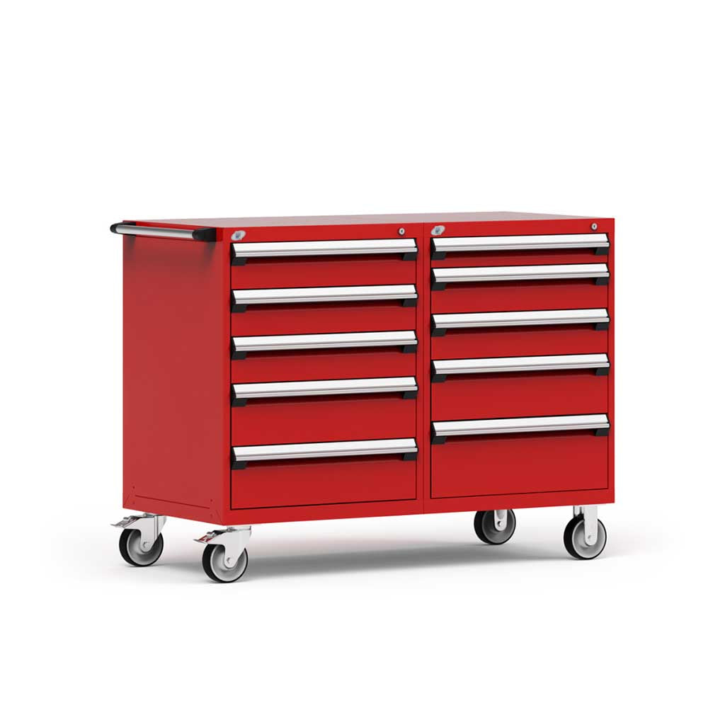 48" Mobile 10-Drawer HDR Steel Cabinet on 6" Casters HDC-R5DHG-3807