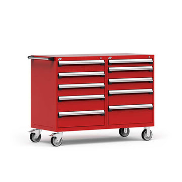 60" Mobile 10-Drawer HDR Steel Cabinet on 6" Casters HDC-R5DKG-3807