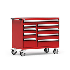 48" Mobile 9-Drawer HDR Steel Cabinet on 6" Casters HDC-R5GHE-3419