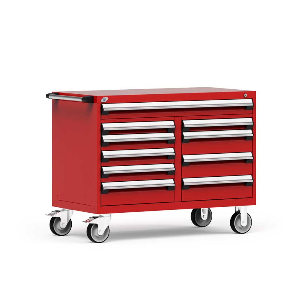 48" Mobile 10-Drawer HDR Steel Cabinet on 6" Casters HDC-R5GHE-3005
