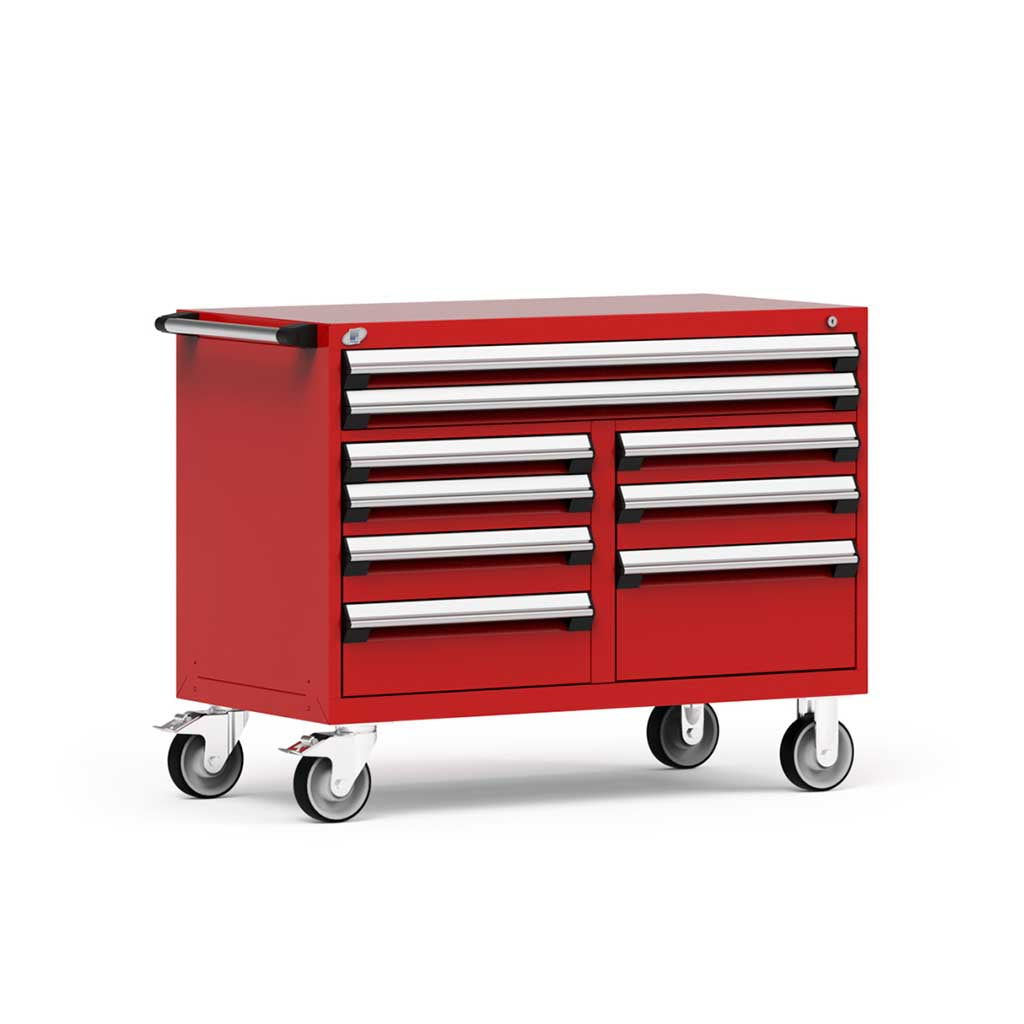 48" Mobile 9-Drawer HDR Steel Cabinet on 6" Casters HDC-R5GHE-3009