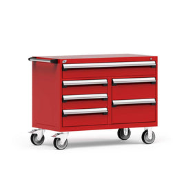 48" Mobile 6-Drawer HDR Steel Cabinet on 6" Casters HDC-R5GHE-3019