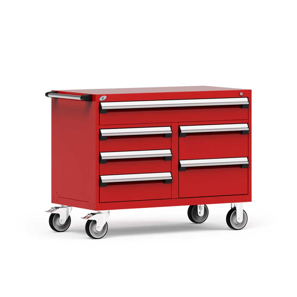 48" Mobile 6-Drawer HDR Steel Cabinet on 6" Casters HDC-R5GHG-3019