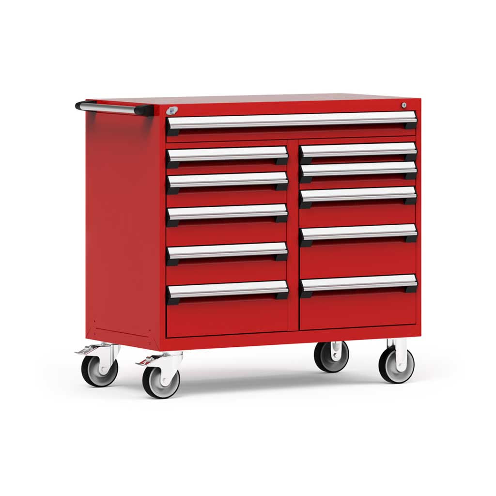 48" Mobile 11-Drawer HDR Steel Cabinet on 6" Casters HDC-R5GHE-3815