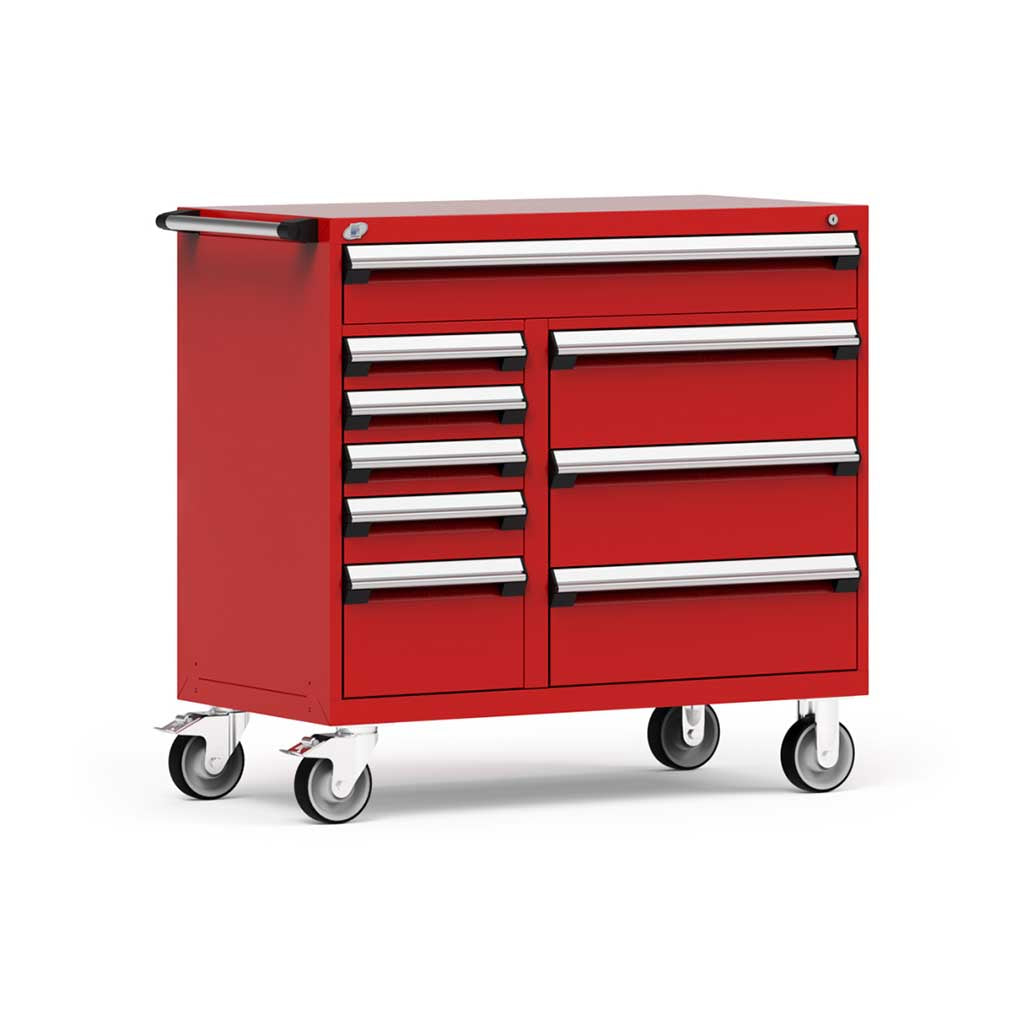 48" Mobile 9-Drawer HDR Steel Cabinet on 6" Casters HDC-R5GHG-3835